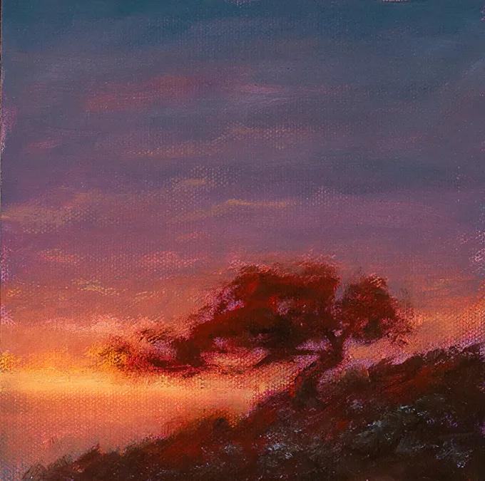 光感特别强的油画风景作品,厚重浓艳的油画风景很浪漫很美