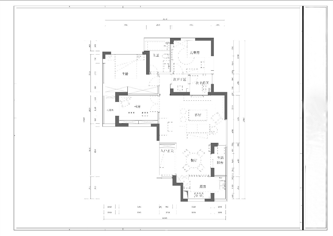 118平美式装修风格全屋效果图,装修案例217平米现代简约装修风格