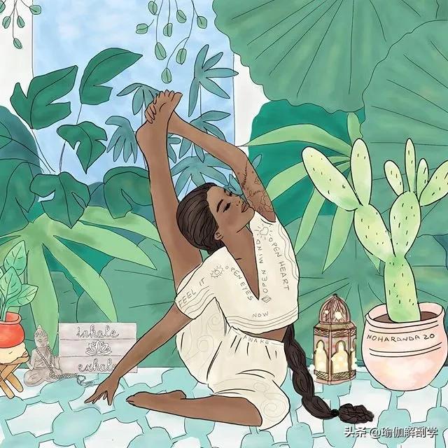 瑜伽小人唯美漫画,瑜伽倒立漫画图片