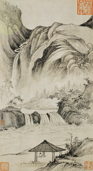 明代吕纪山水画作品高清大图赏析,明代周用山水画作品高清大图赏析