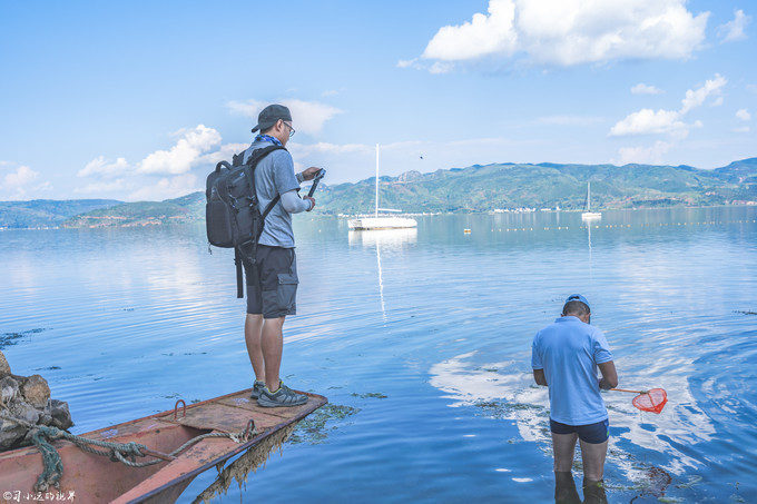 2001年抚仙湖水下古城真实视频,罕见的湖泊风光摄影