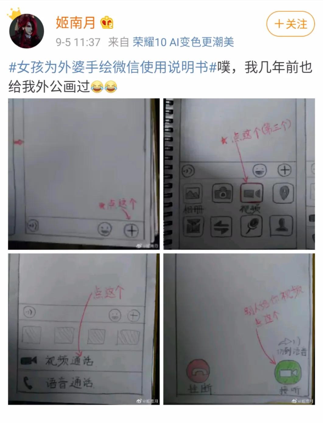 微信使用说明书手绘,姑娘手绘图