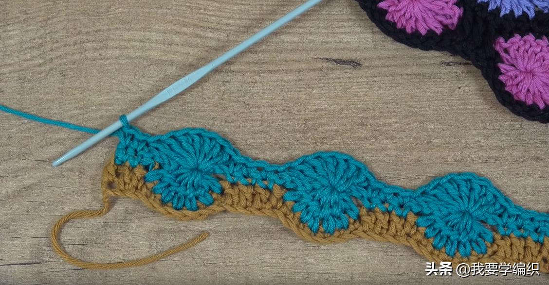 高雅钩针花朵100款图解,漂亮的钩针配色花样太美建议珍藏