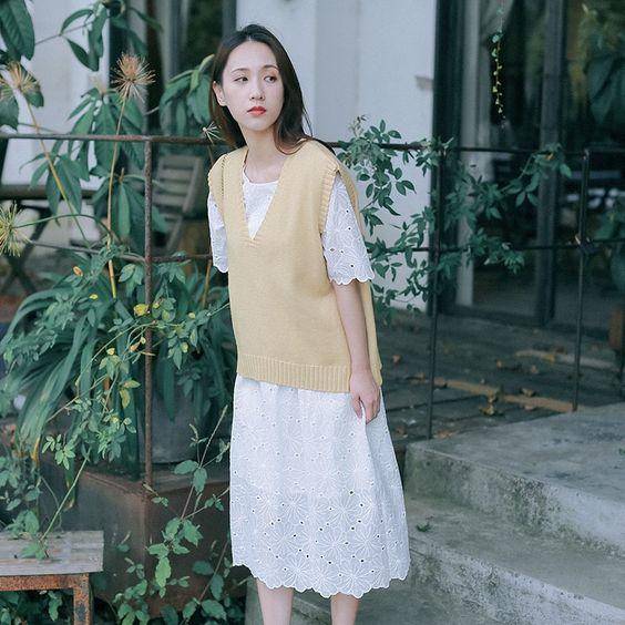 早春减龄时尚连衣裙搭配,日系连衣裙穿搭中长款秋冬