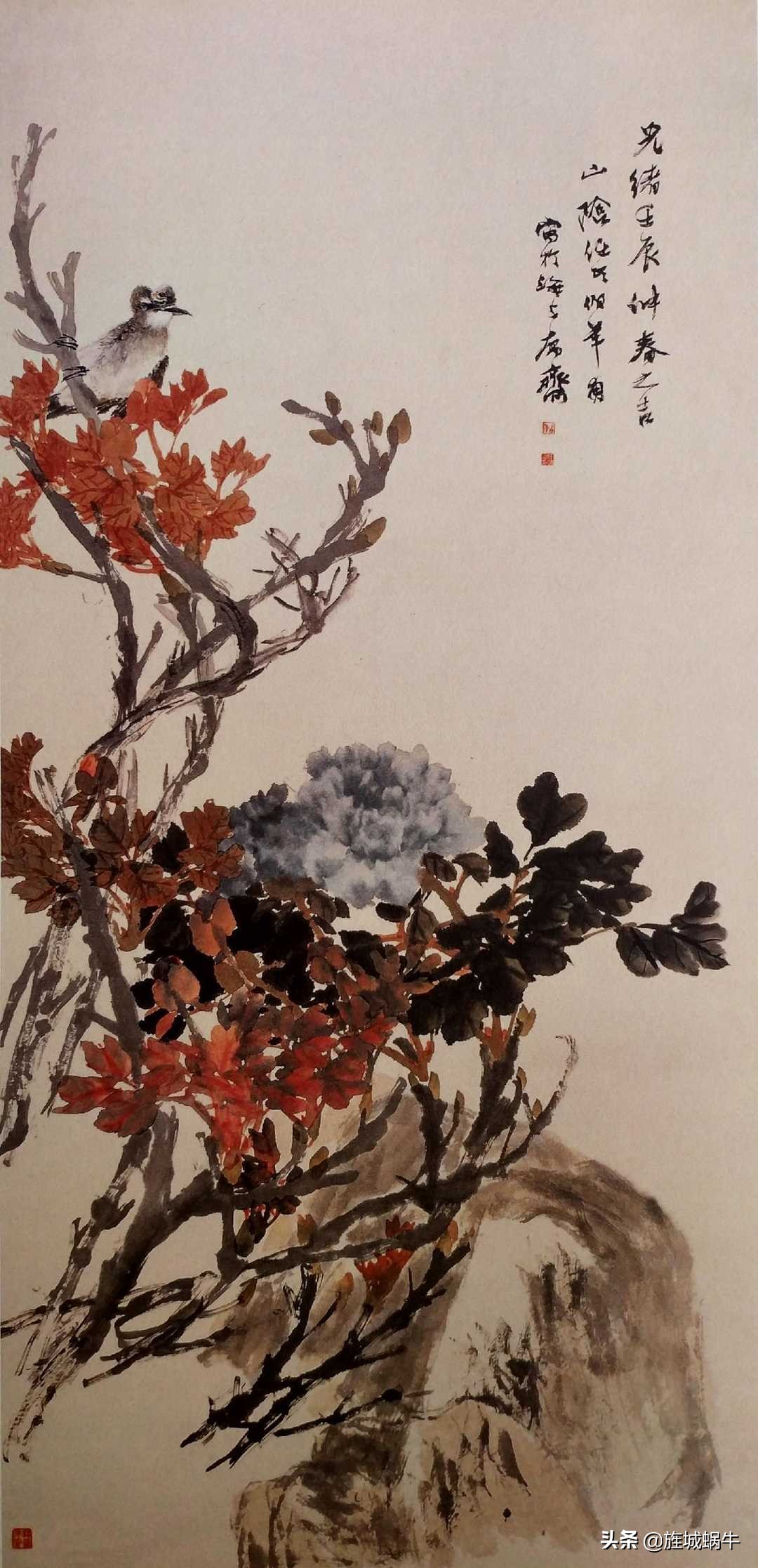 他以笔墨捕捉迎风腾飞的鸟雀、轻灵鲜活的花蕾