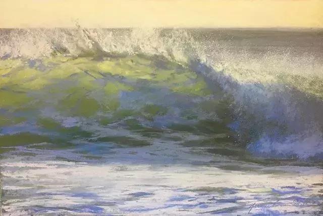 画海浪俯视,画海浪水粉画