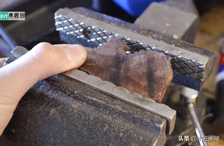 自制檀木戒指,木头雕刻戒指手工工具