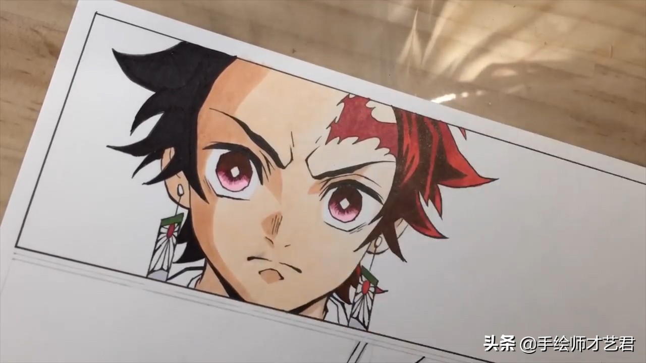 鬼灭之刃人物绘画马克笔,水彩画鬼灭之刃人物教程