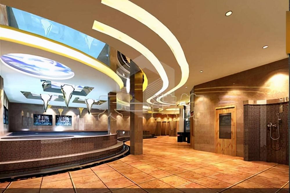 最豪华的洗浴城,豪华洗浴中心大楼正门