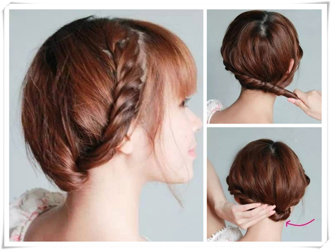 半披发编发教程减龄,可披可扎的中长编发