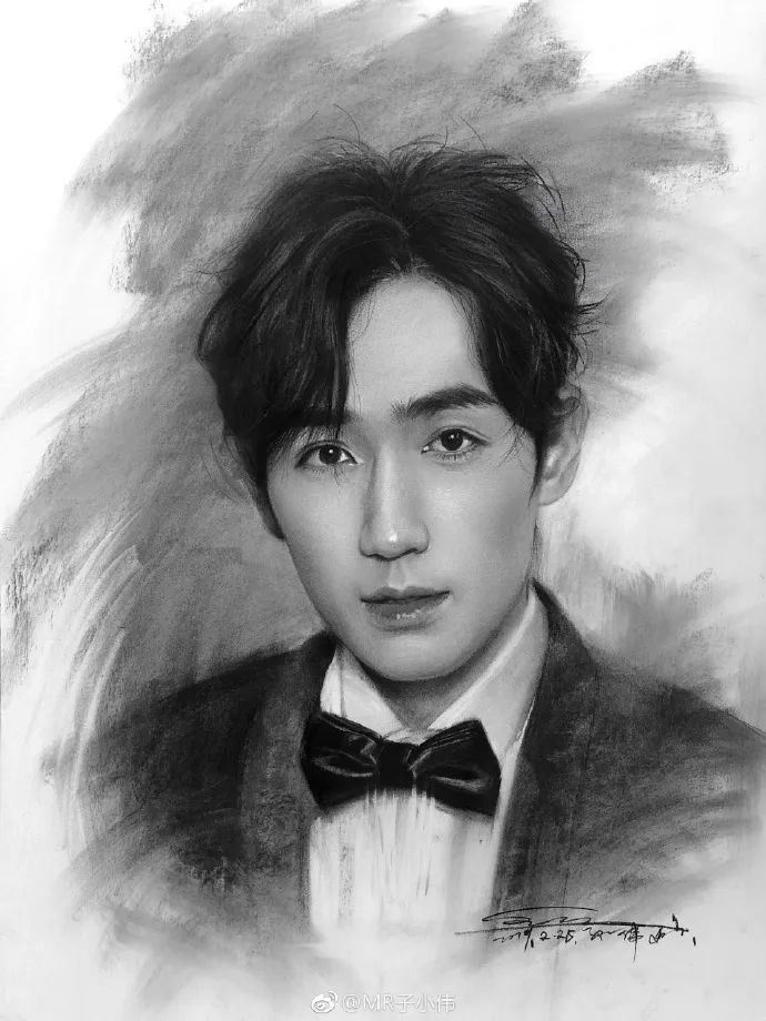 画一幅素描100万笔,胡歌、李现、迪丽热巴在他笔下全都画活了