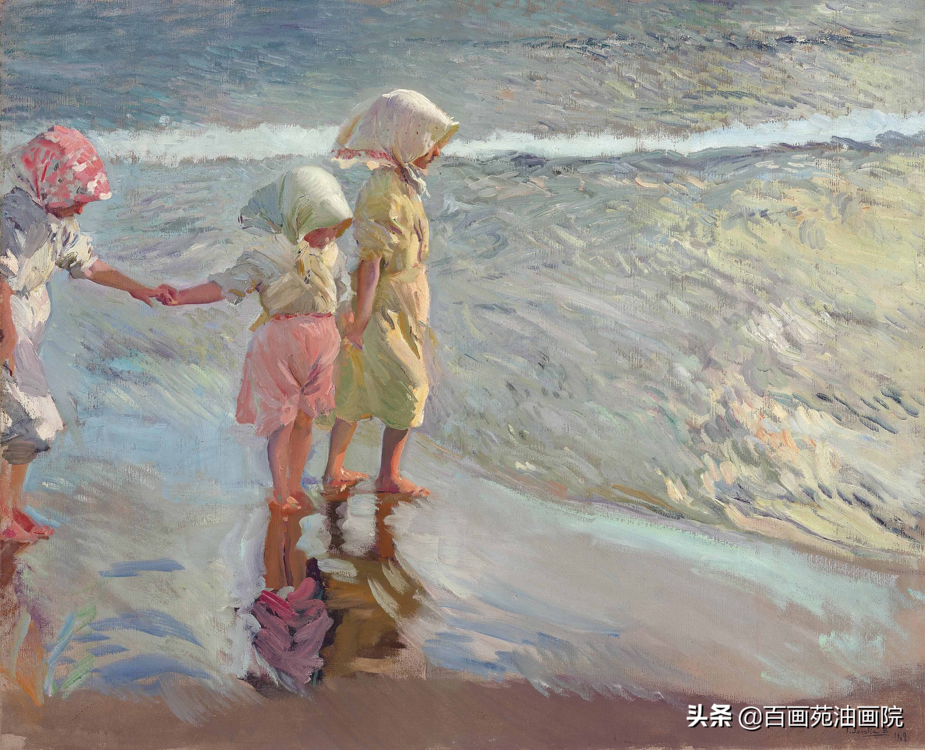油画风景画法入门教程视频,油画风景基础知识海水应该怎样画