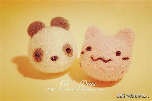 羊毛毡简单小物黄色,可爱简单的毛毡图案