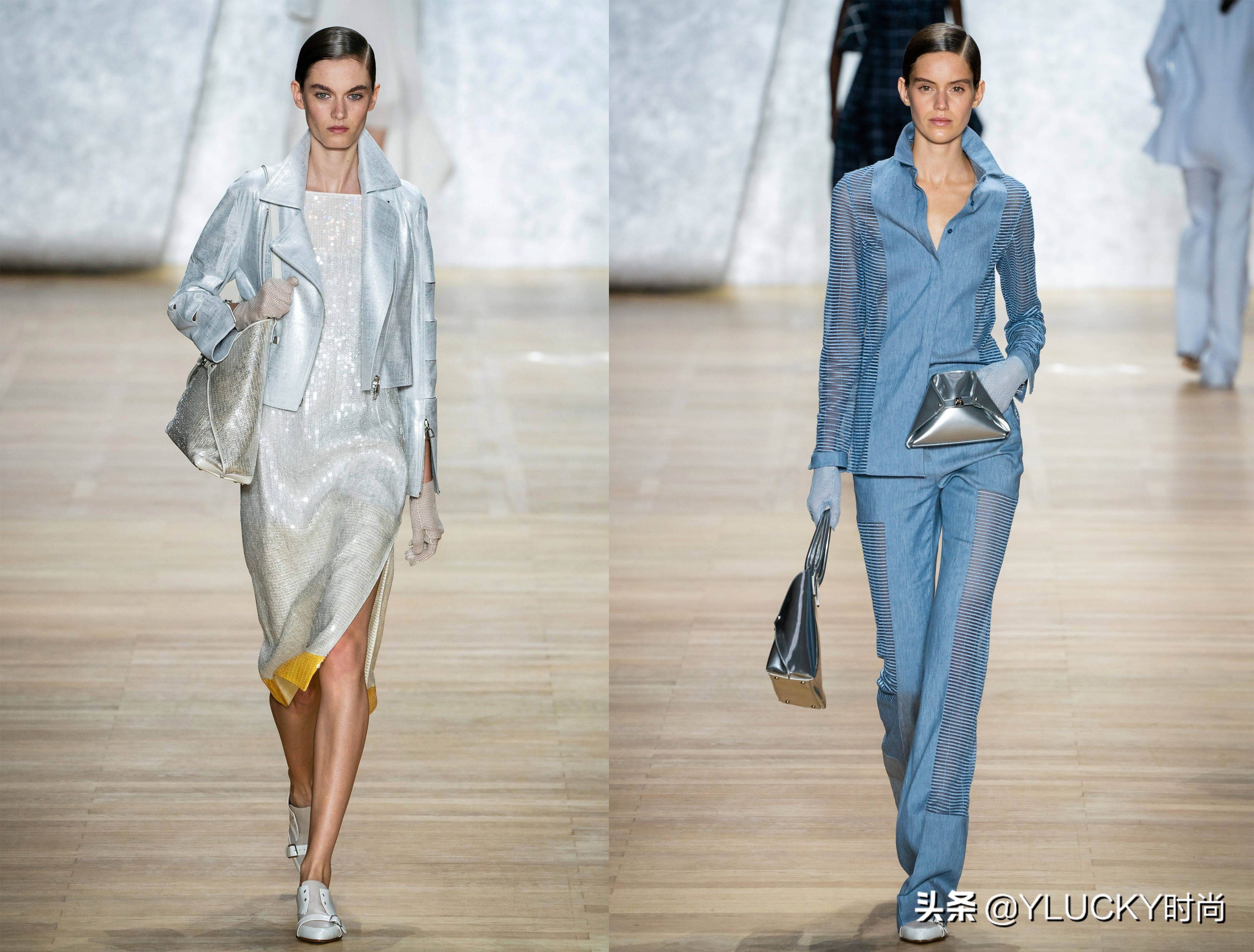 红配蓝复古风穿搭,以黑和灰为主的穿搭风格