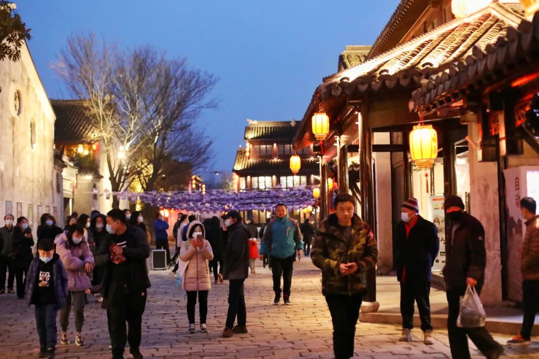 沙家浜夜游最新,常熟沙家浜景区夜色
