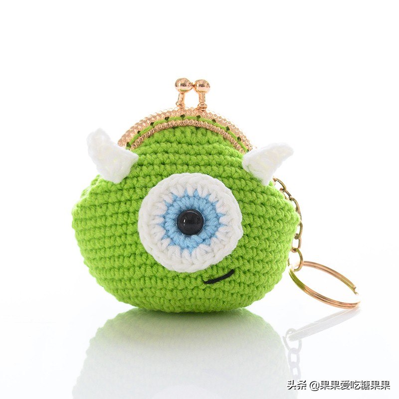 让人爱不释手的手工编织零钱包，迷你卡通造型口金包，附图解教程