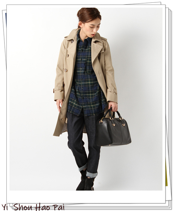 格纹日系衬衫,格纹衬衫怎么搭好看
