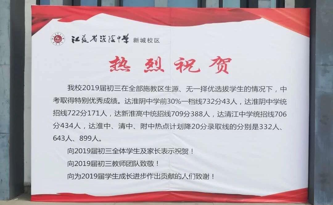 淮安市有多少名学生参加中考,淮安各个学校考取淮阴中学的人数