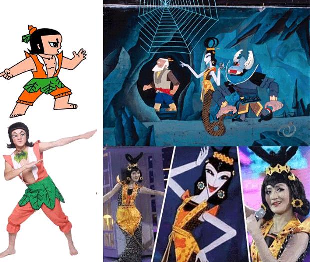 动画片葫芦兄弟剪纸,葫芦兄弟美术片