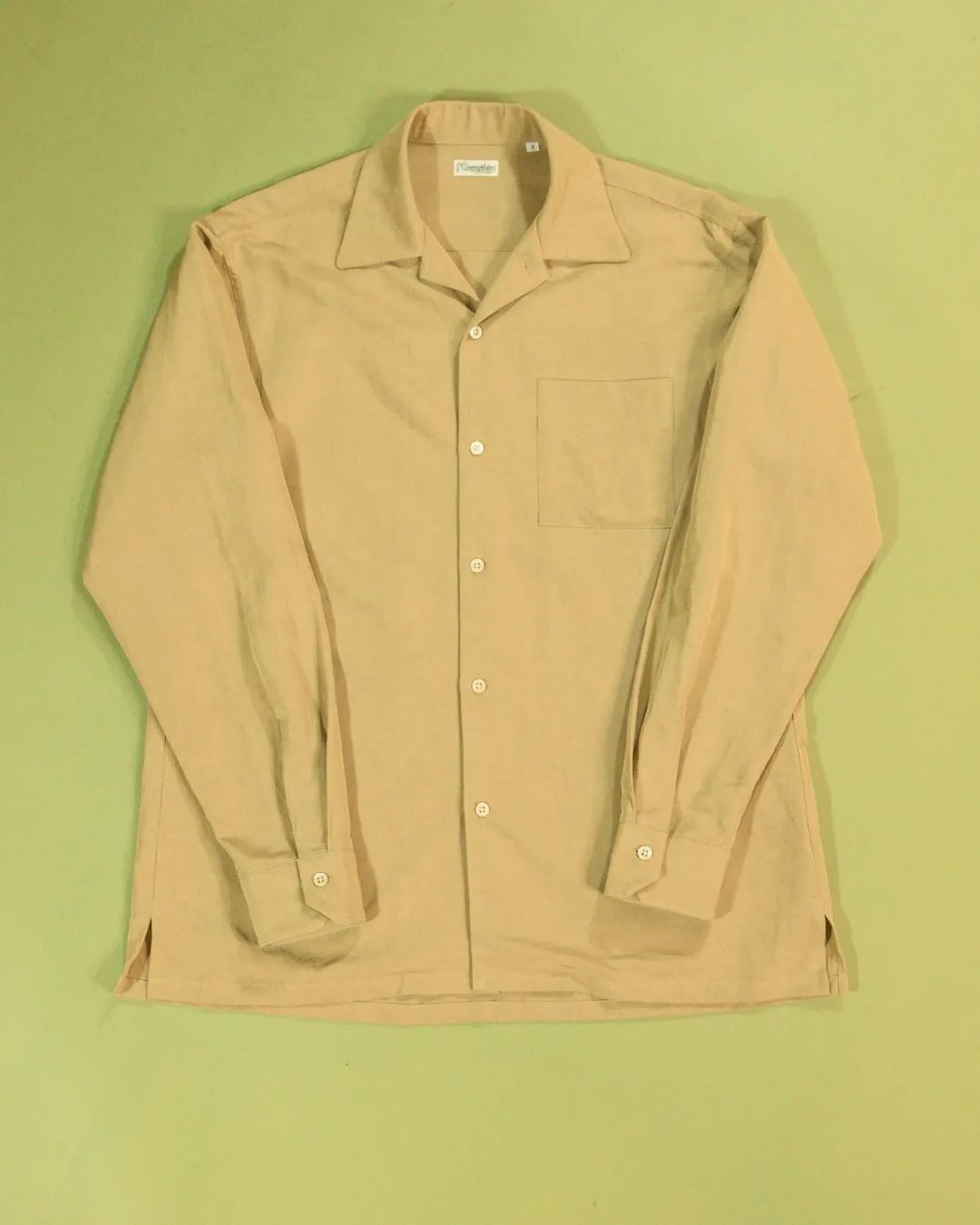 日系复古长袖衬衫,复古绣花领长袖