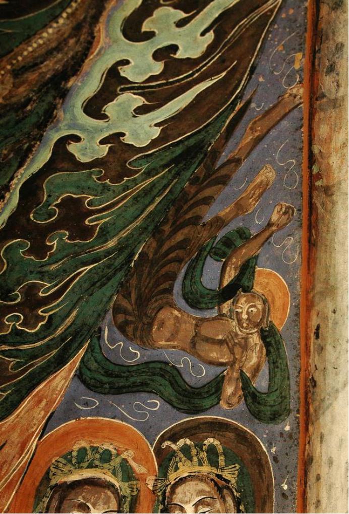 敦煌428窟介绍,敦煌329窟壁画飞天图
