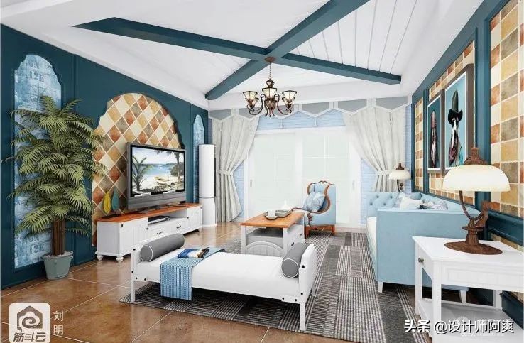 一说到地中海风就是“海洋”?醒醒,你家得这么装才高级