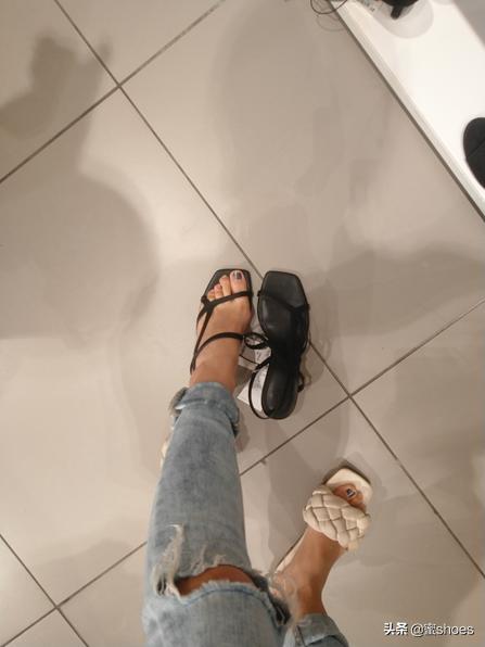 5公分凉鞋新款带拉链,hm粉凉鞋