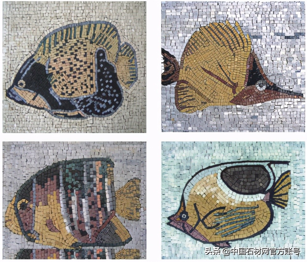 现代简约艺术感大理石马赛克图案,高端石材马赛克效果图