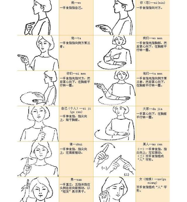手投影在墙上的手势图片,手语一只手100个手势图解