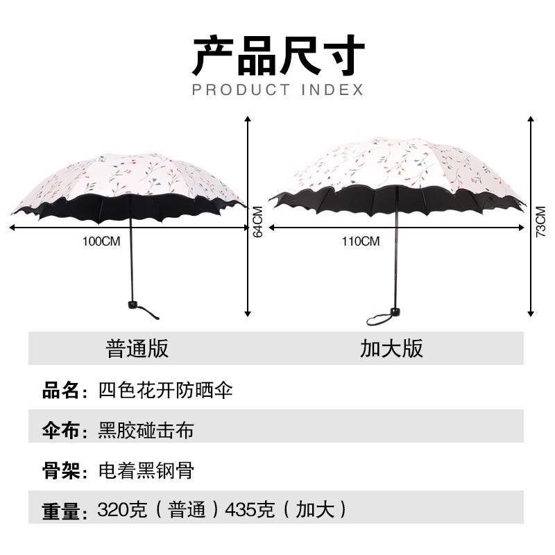 高颜值又防晒又防雨的雨伞,五折伞防晒小巧便捷遮阳雨伞