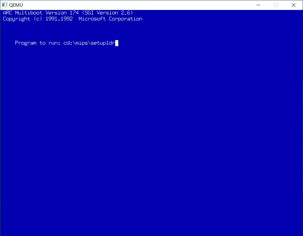 QEMU安装WINDOWSNT4.0MIPS版本