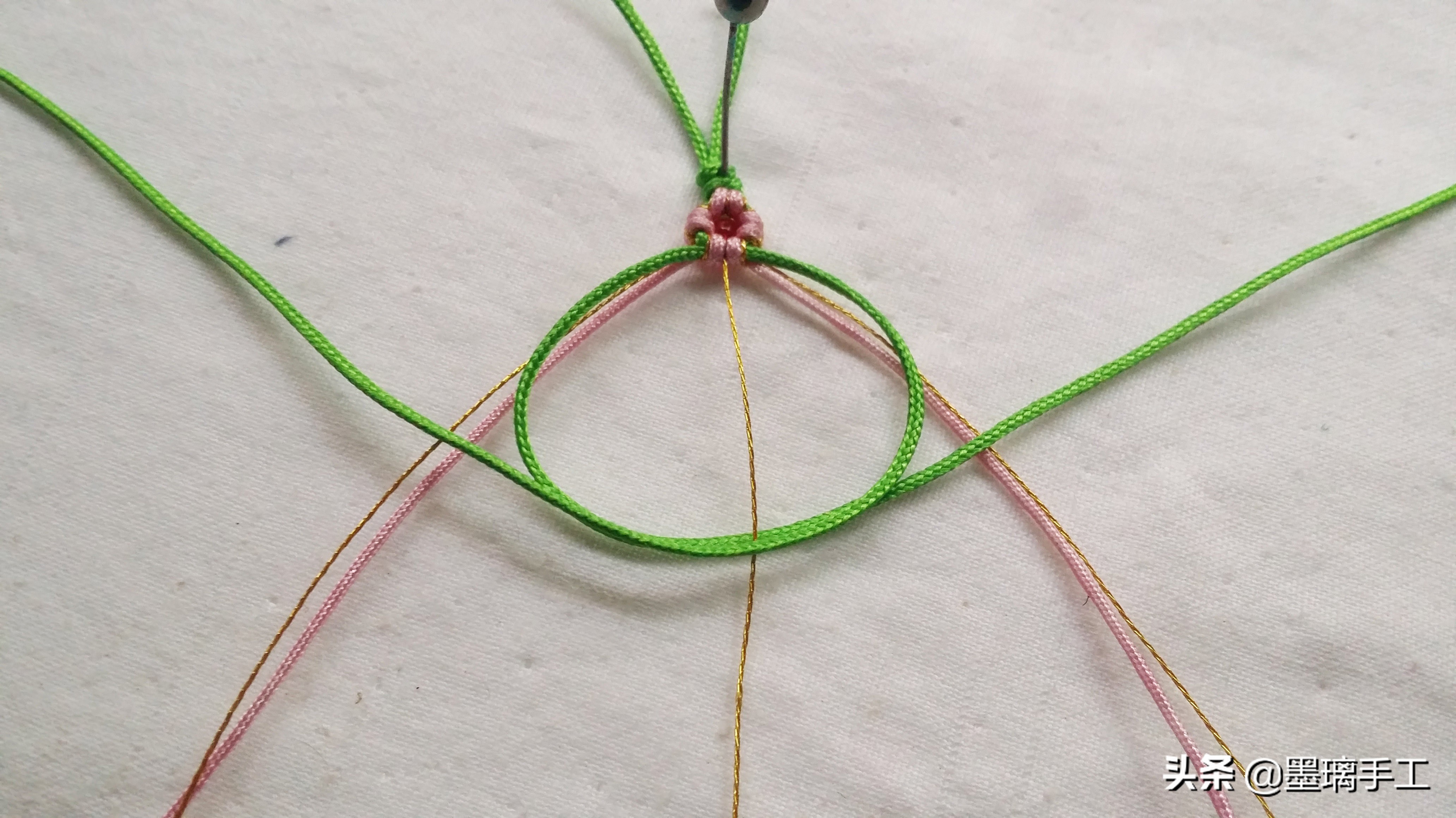 桃花结手机绳编织教程,手工编织情丝结视频教程