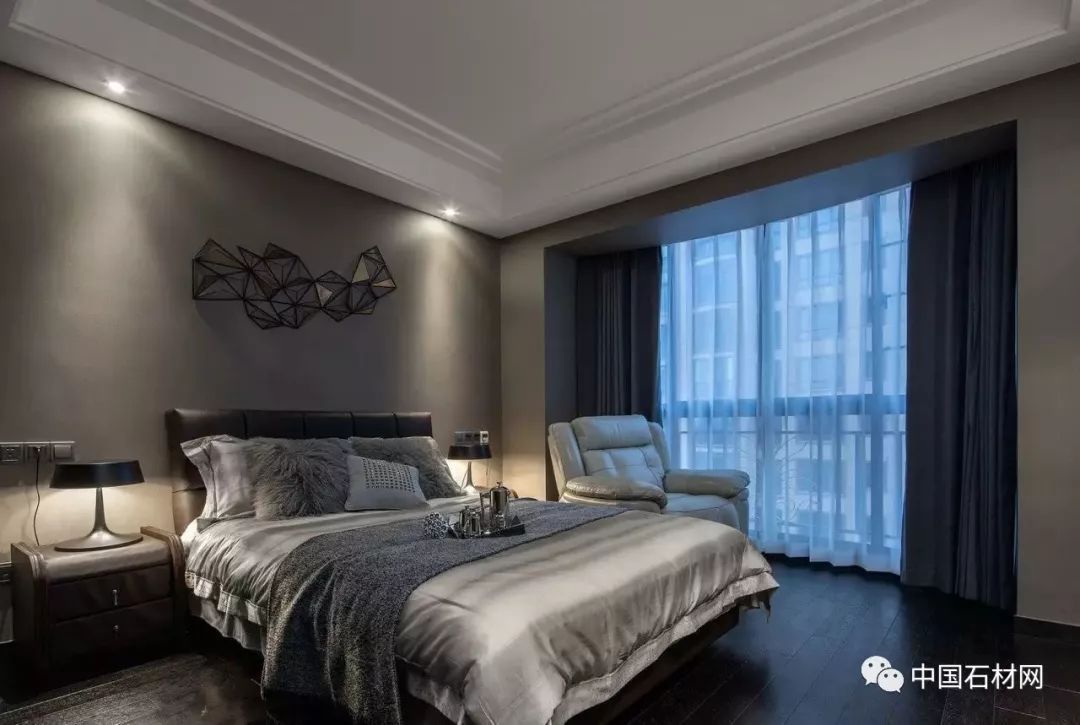 现代简约全屋大理石别墅效果图,轻奢风装修大理石别墅图片