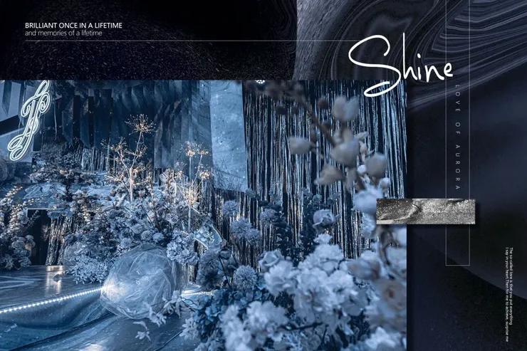 蓝色系婚礼大堂效果图片高清,农村小院内婚礼现场布置粉蓝色系