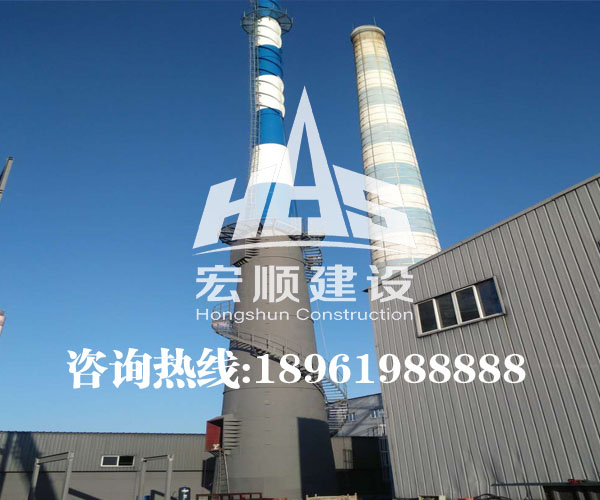 福建烟囱玻化砖防腐,烟囱防腐贴玻化砖山东