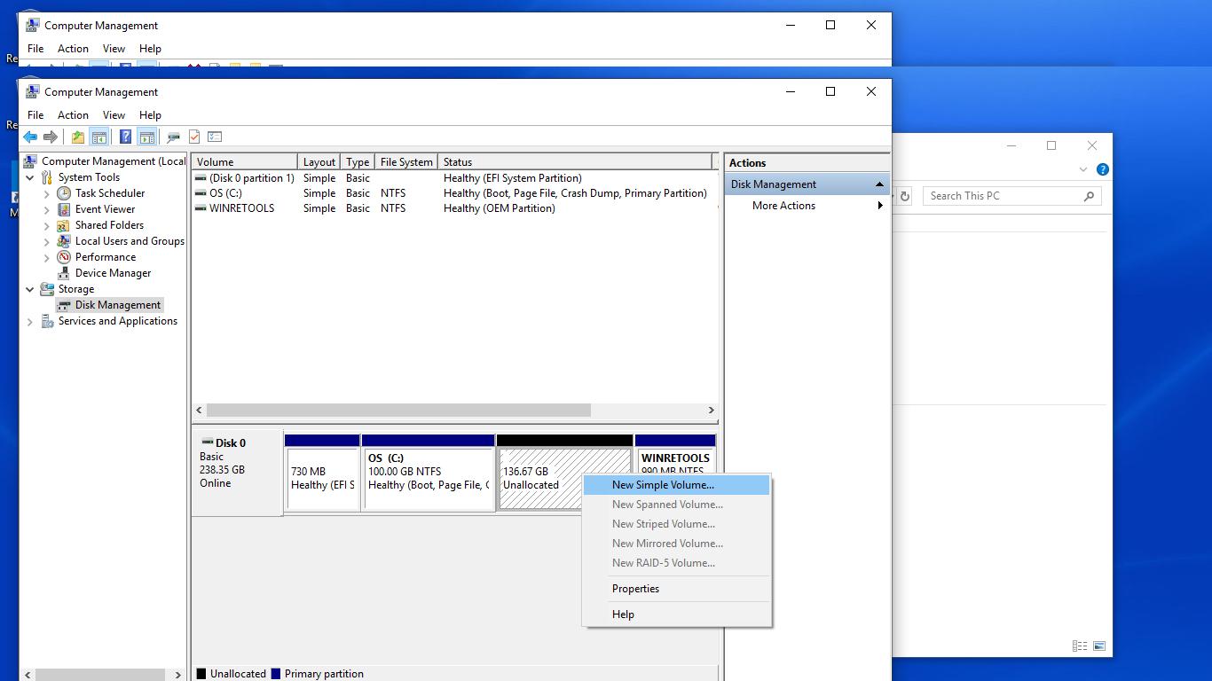 买的电脑里只有一个c盘如何分盘,怎么把电脑的c盘分成两个盘