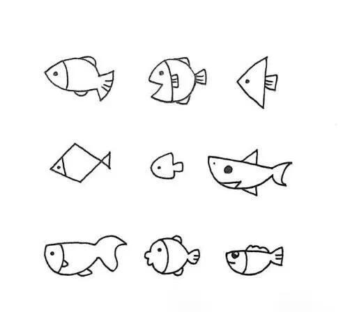 一组可爱的小动画简笔画作品，手账哄娃必备！