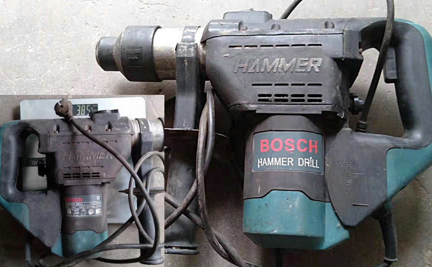 拆开假电钻,假博世电锤跟真的差多少