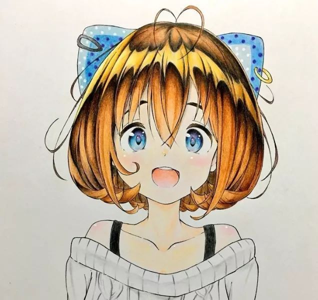 失明女孩铅笔画,手绘眼睛流泪铅笔画