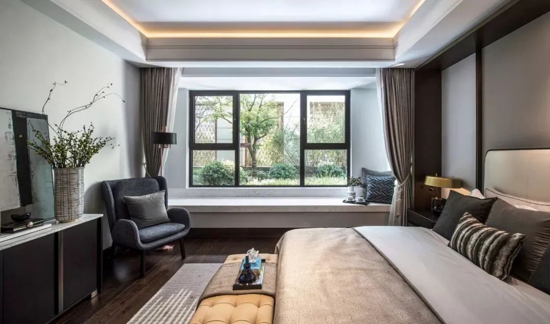 200平意式轻奢风的高级感,200平米现代轻奢风装修带茶室