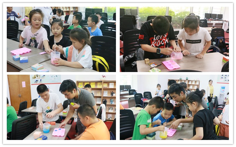 来!围观一下苏高医暑期托管班娃儿们的手工皂