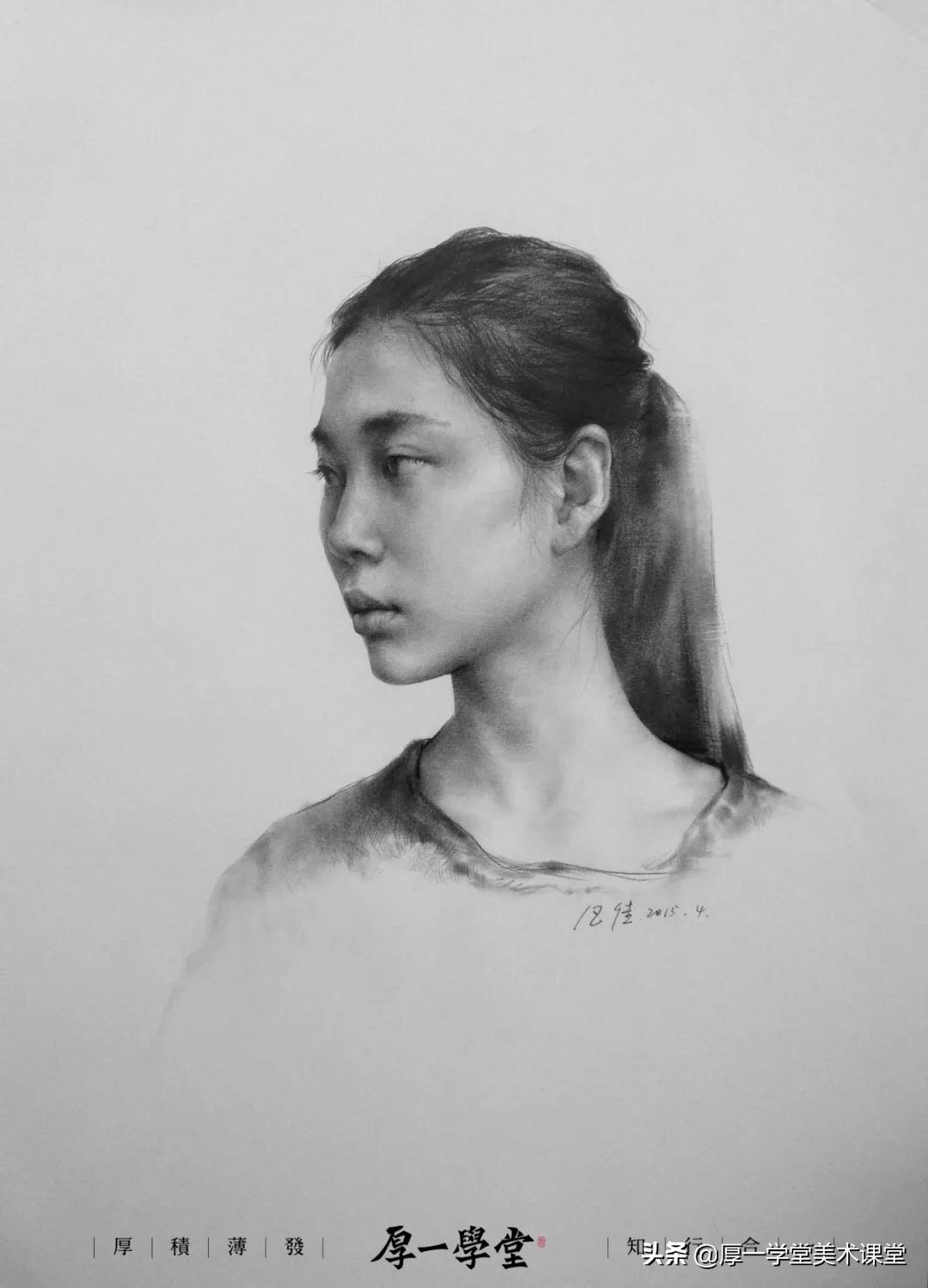联考高分素描人头像,素描头像联考得分技巧