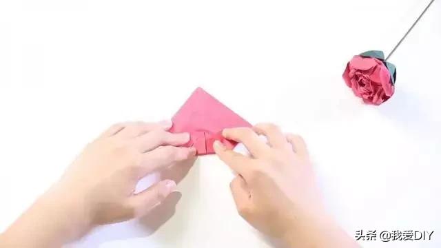 好看好折的玫瑰花,花店手工玫瑰折法