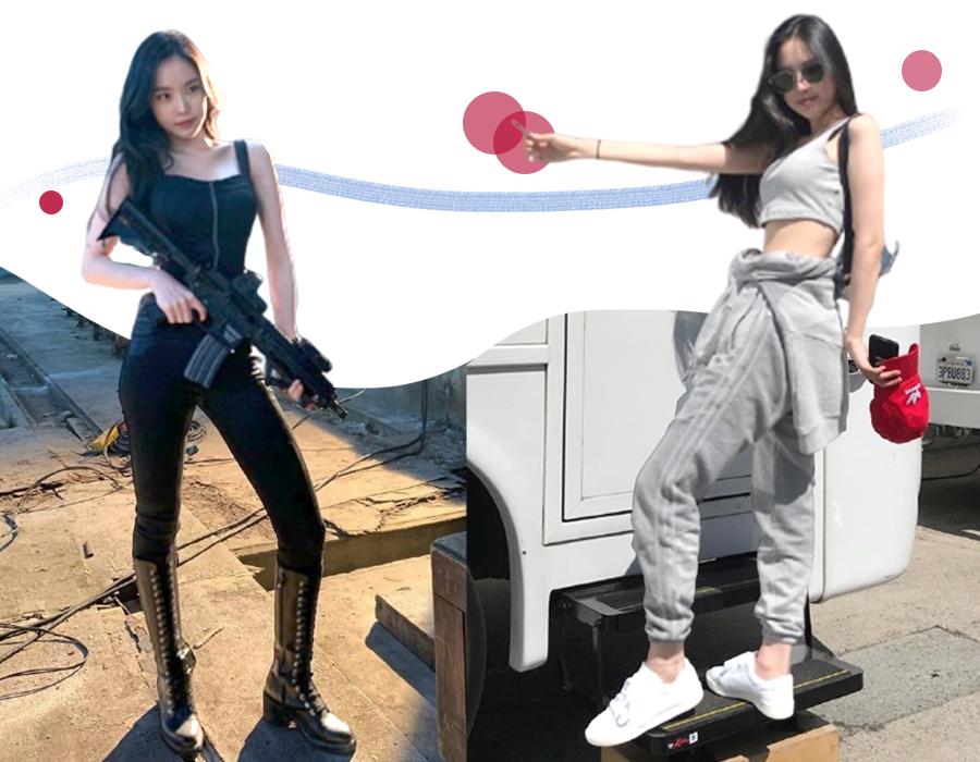 女团身材马甲线,女团腿马甲线