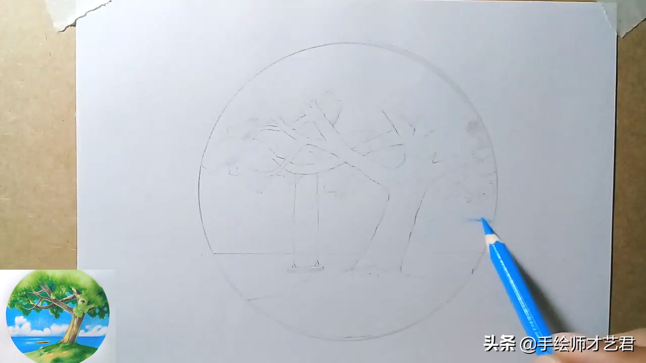 怎样画山水风景画教程彩铅,彩铅画风景画简单的教程