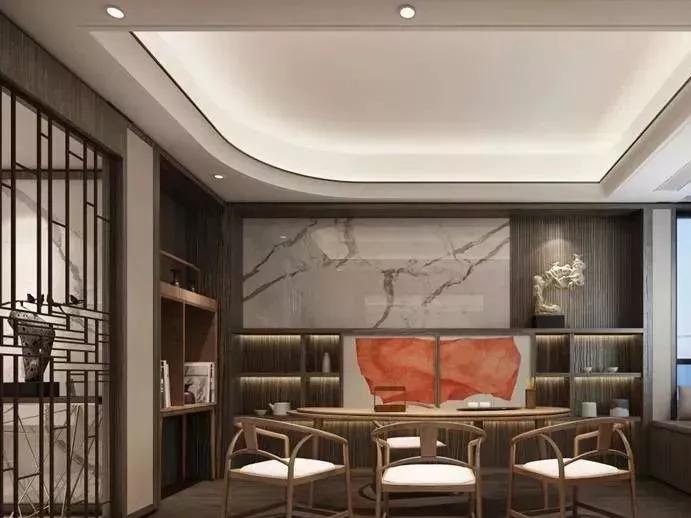 现代港式轻奢大平层设计效果图,港式轻奢大宅