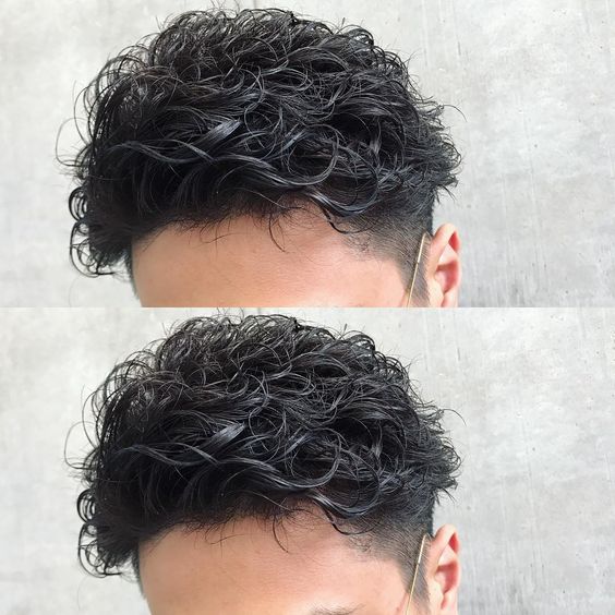 男生卷发造型中短卷,男生卷发造型中长发圆脸