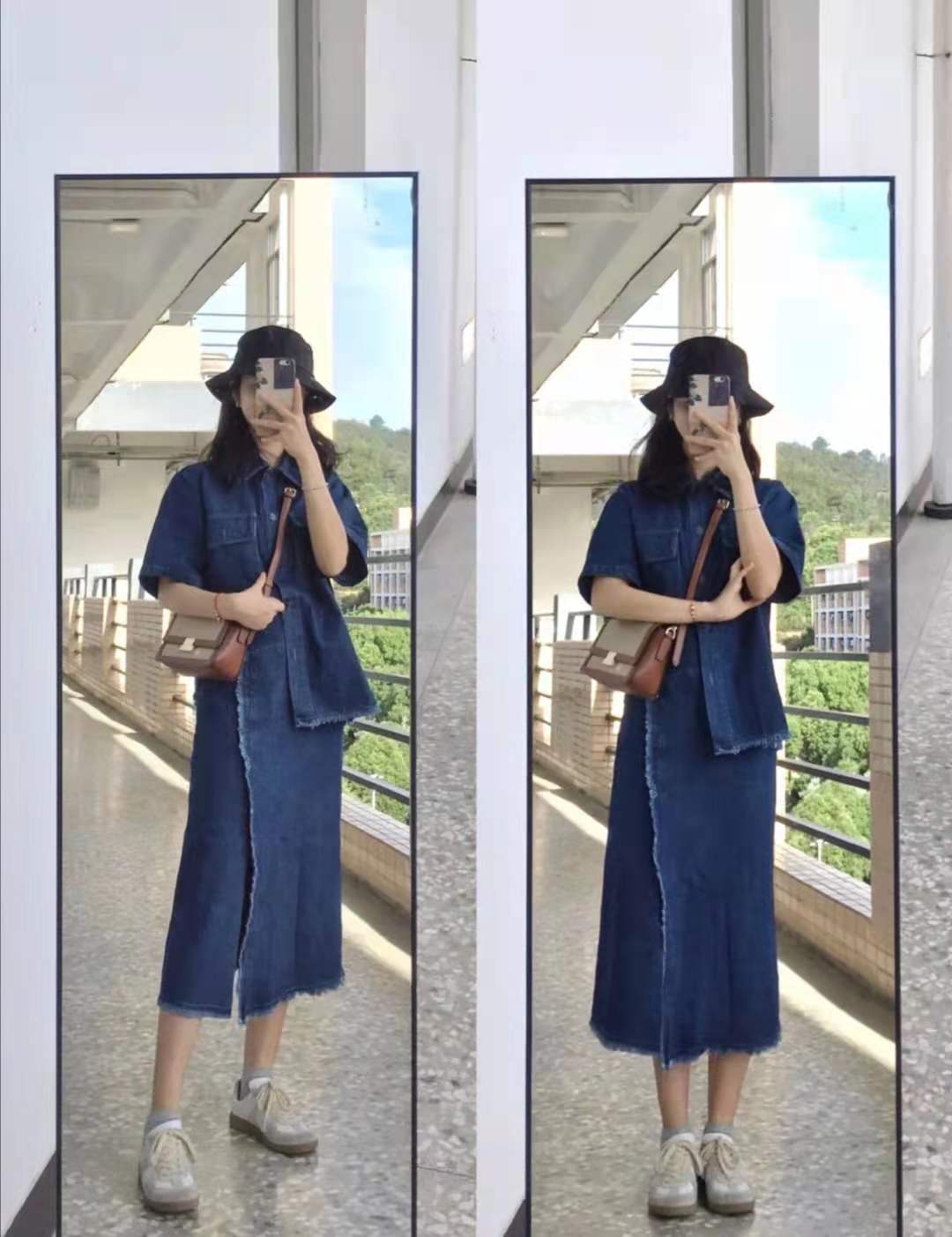 155矮个子女生夏季穿衣搭配,显瘦妈妈连衣裙微胖夏季155矮个子