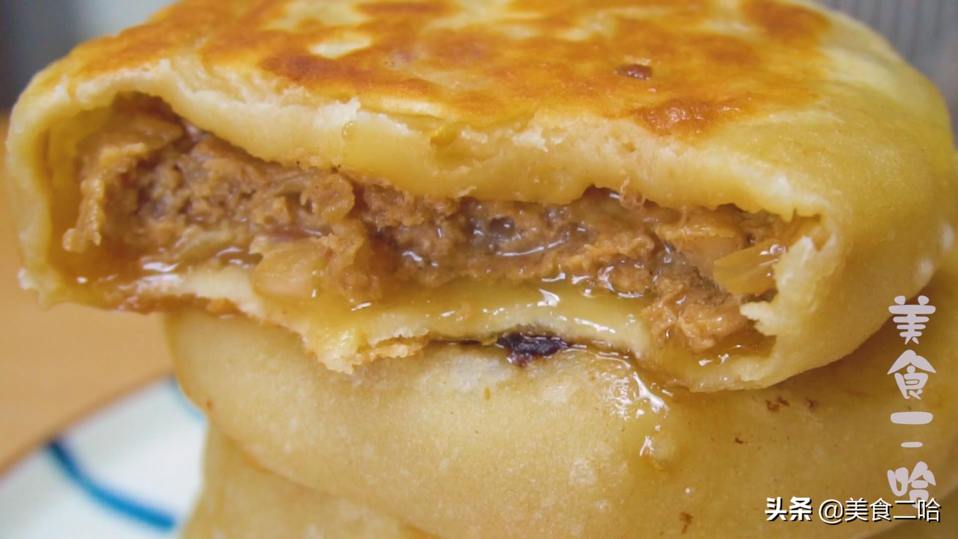 鲜肉饼按压破皮露馅怎么办,肉饼最好吃的做法不露馅不破皮