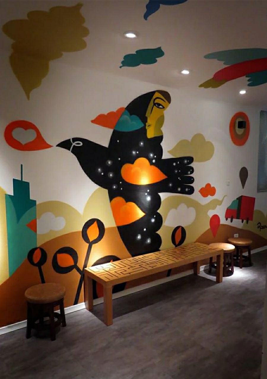 手绘墙绘必看,简单手绘墙绘